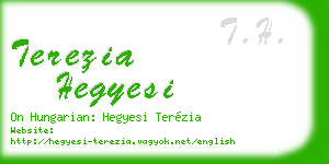 terezia hegyesi business card